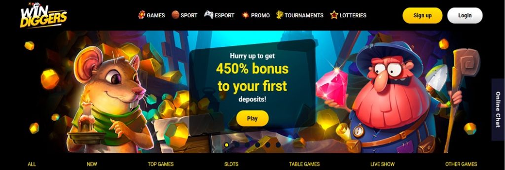 Win Diggers Casino Review