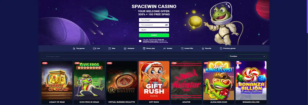 Overview Of SpaceWin Casino